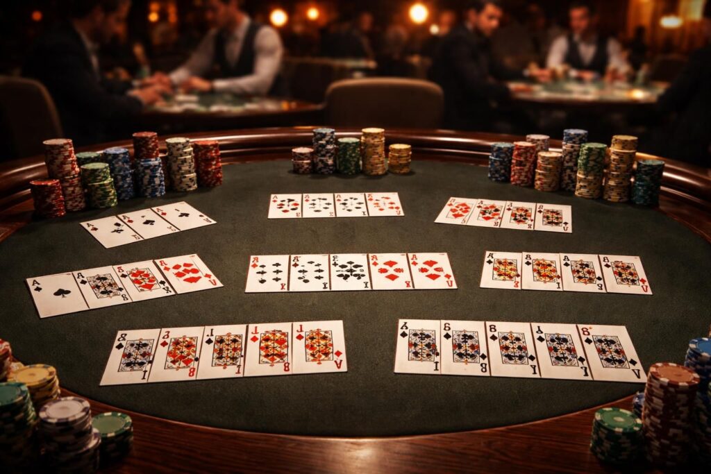 découvrez notre mémo complet des combinaisons au poker en français pour maîtriser toutes les mains et ne plus jamais hésiter lors de vos parties.